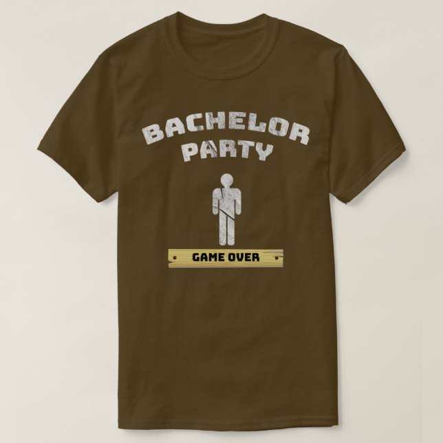 T-shirt Chemise de l'enterrement de vie de garçon (Design devant)