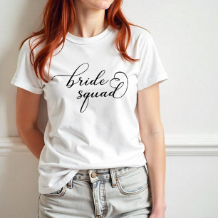 T-shirt Chemise de l'équipe de la mariée – Écriture élégan