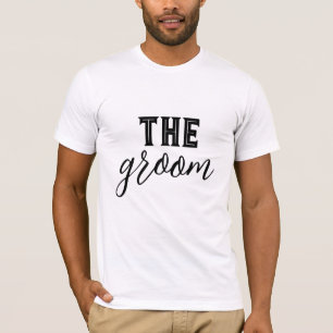 T-shirt Chemise de l'équipe du marié pour le marié – Noir 
