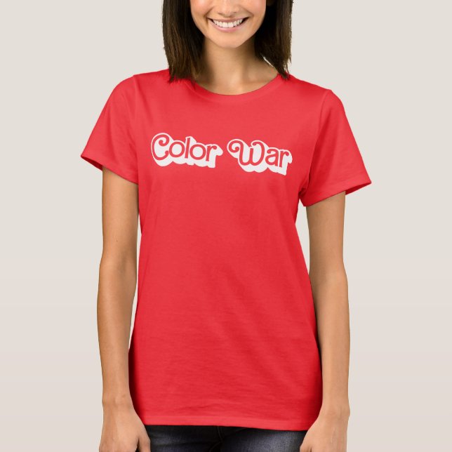 T-shirt Chemise de l'équipe rouge de guerre couleur (Devant)