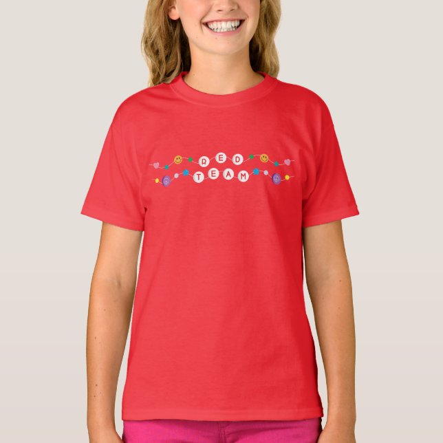 T-shirt Chemise de l'équipe rouge de guerre couleur (Devant)