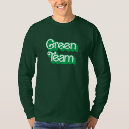 T-shirt Chemise de l'équipe verte de guerre couleur