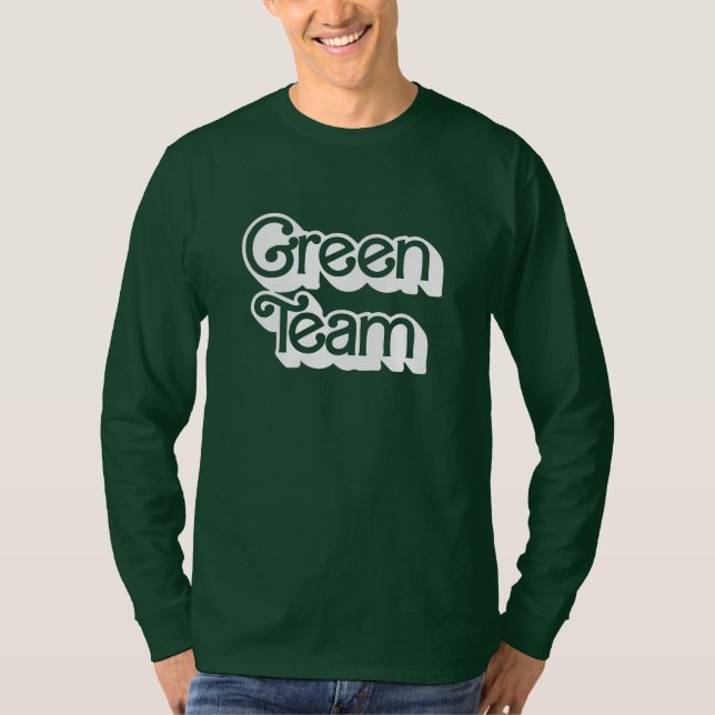 T-shirt Chemise de l'équipe verte de guerre couleur (Devant)