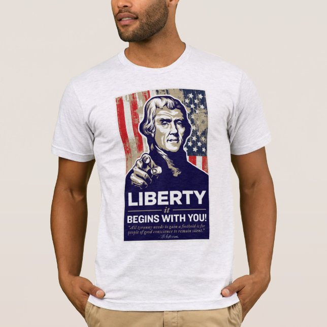 T-shirt Chemise de liberté de Jefferson (Devant)
