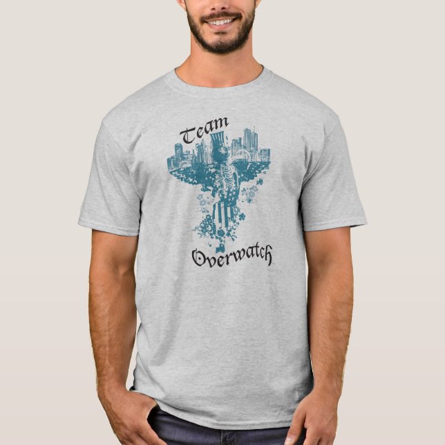 T-shirt Chemise de liberté d'Overwatch d'équipe (Devant)