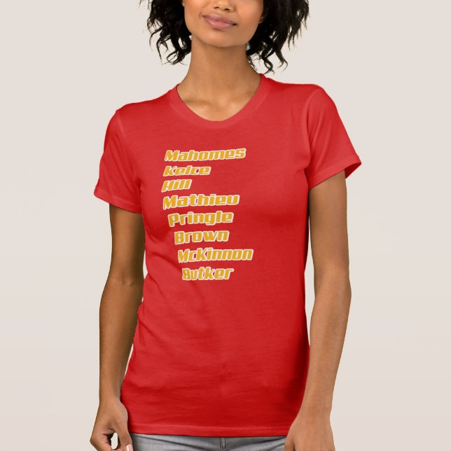 T-shirt Chemise de ligne offensive des chefs de KC (Devant)