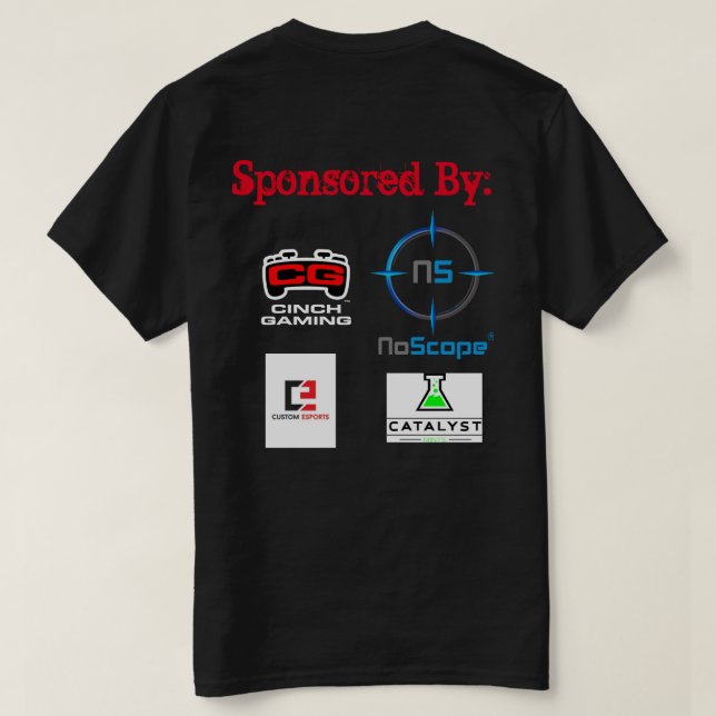 T-shirt Chemise de ligue d'eSports de jeu de poignée de (Design dos)