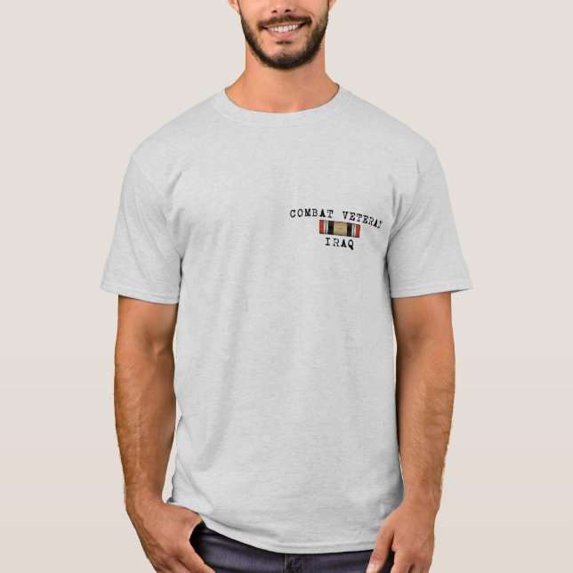 T-shirt Chemise de l'Irak de vétéran de combat (Devant)