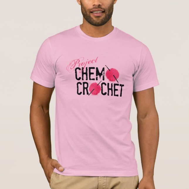 T-shirt Chemise de logo de crochet de chimio de projet (Devant)
