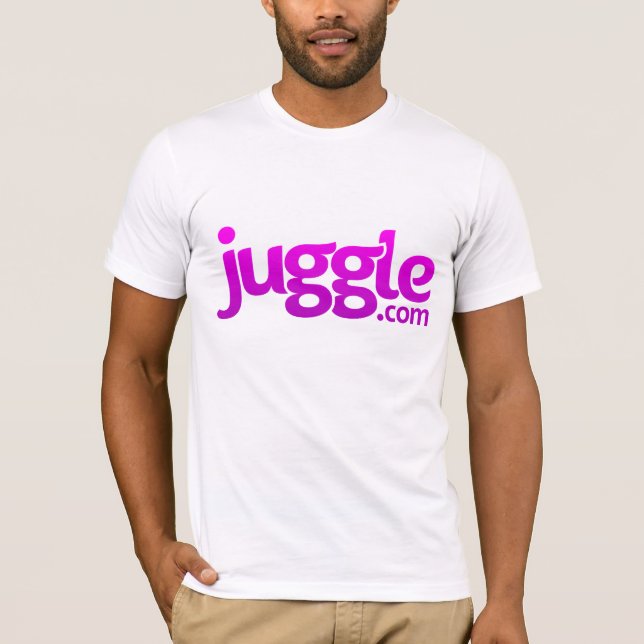 T-shirt chemise de logo de Juggle.com (Devant)