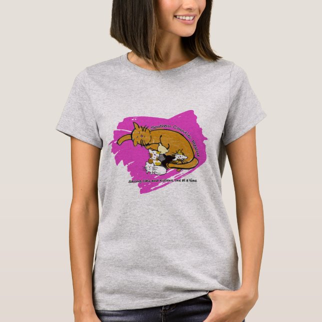 T-shirt Chemise de logo de Kitty (logo rose, version 2) (Devant)