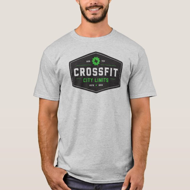 T-shirt Chemise de logo de limites de ville de CrossFit (Devant)