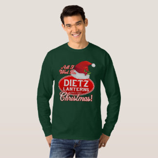 T-SHIRT CHEMISE DE LOGO DE NOËL DE LANTERNES DE DIETZ