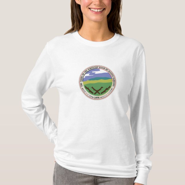 T-shirt Chemise de longsleeve de Whitetop de la femme (Devant)