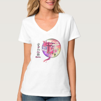 T-shirt Chemise de lune et lanterne chinoise pour femmes