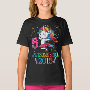 T-shirt Chemise de l'Unicorn Dabbing âgée de 5 ans