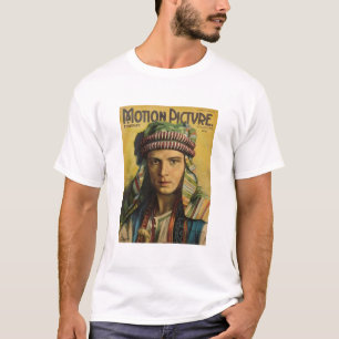 T-shirt Chemise de magazine de film du cru 1922 de Rudolph