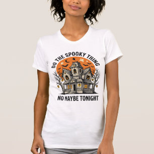 T-shirt Chemise de Maison Hantée Effrayant Design de Hallo