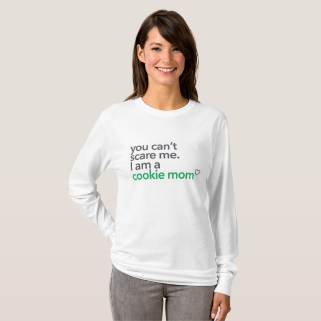 T-shirt Chemise de maman de biscuit de fille scout (Devant entier)