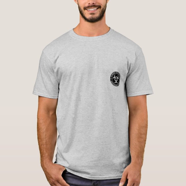 T-shirt Chemise de manifestation de zombi (Devant)