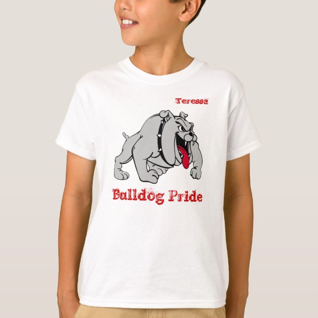 T-shirt Chemise de mascotte de bouledogue (Devant)