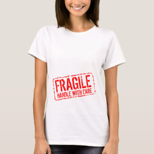 T-shirt Chemise de maternité amusante Poignée fragile av
