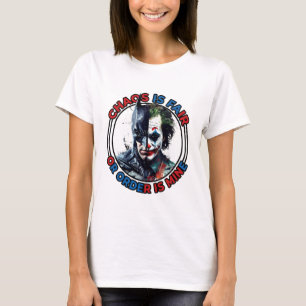 T-shirt Chemise de méchant de bande dessinée Chaos Is Fair