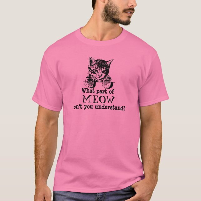 T-shirt Chemise de Meow de chat (Devant)