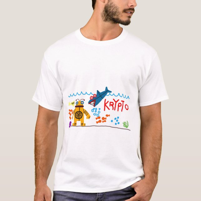 T-shirt chemise de mer de krypto (Devant)