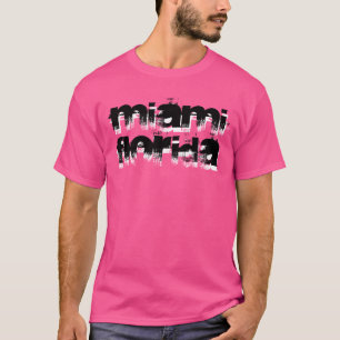 T-shirt Chemise de Miami la Floride de roses indien