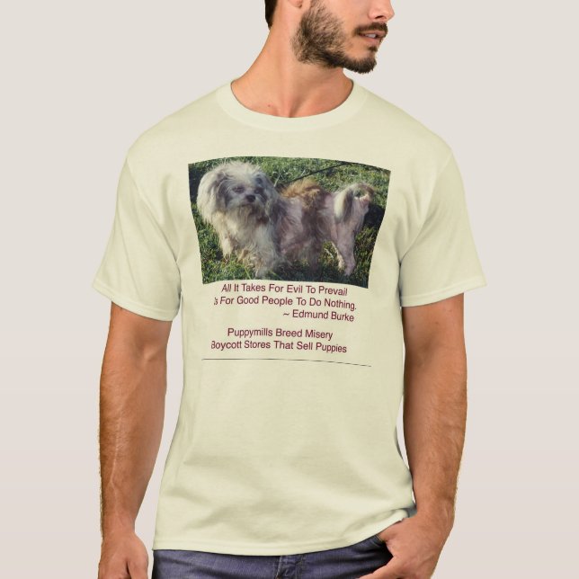 T-shirt Chemise de misère de race de moulins de chiot (Devant)