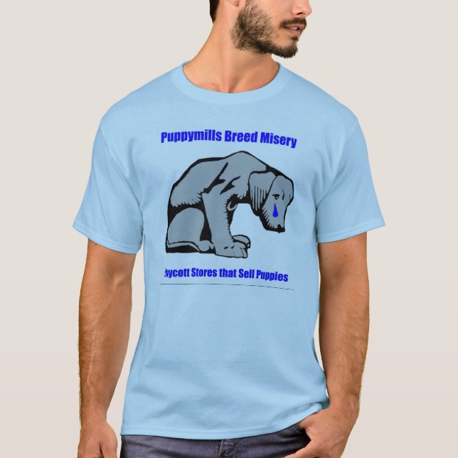 T-shirt Chemise de misère de race de moulins de chiot (Devant)