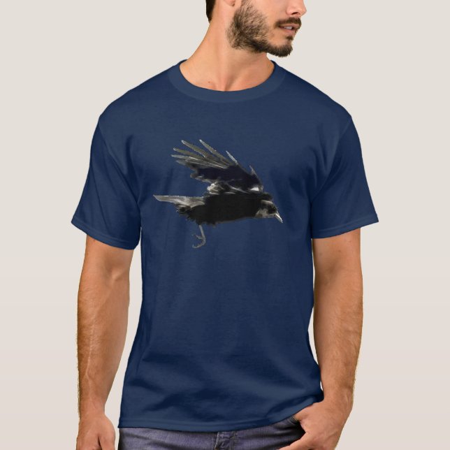 T-shirt Chemise de mode Flying Black CROW Art (Devant)