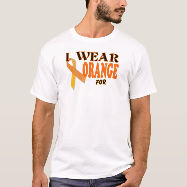 T-shirt Chemise de modèle de ruban de conscience de Cancer (Devant)
