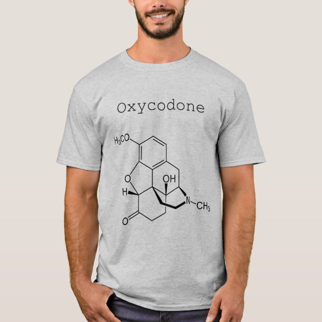 T-shirt Chemise de molécule d'Oxycodone des hommes (Devant)