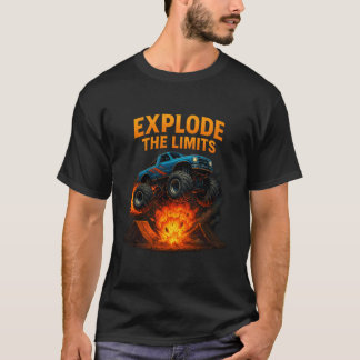 T-shirt Chemise de Monster Truck - Explosion Saut de Rampe