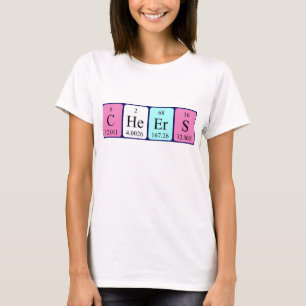 T-shirt Chemise de mot de table périodique