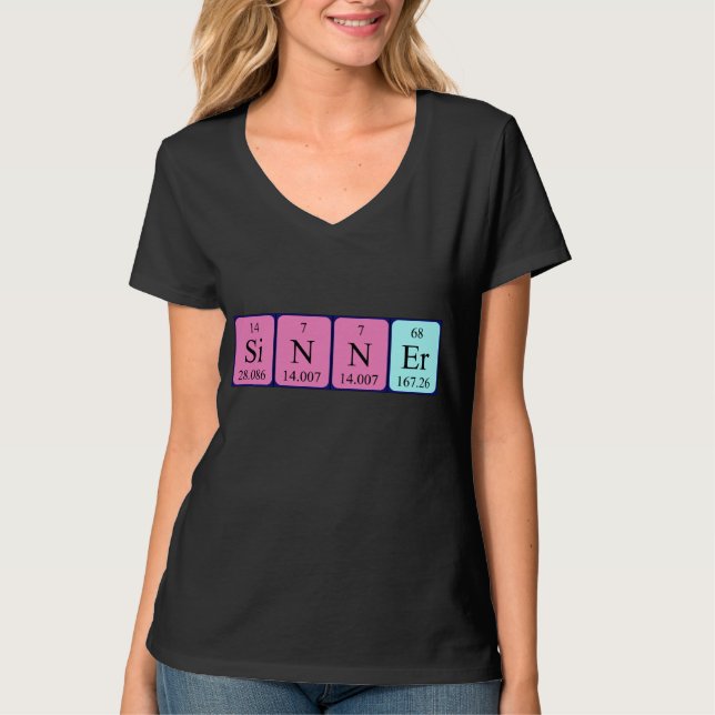 T-shirt Chemise de mot du tableau périodique du soudeur (Devant)