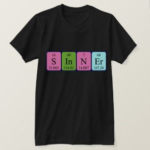T-shirt Chemise de mot du tableau périodique du soudeur