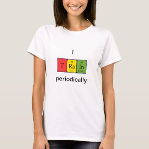 T-shirt Chemise de mot du tableau périodique du train 1