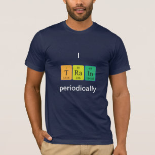 T-shirt Chemise de mot du tableau périodique du train 6