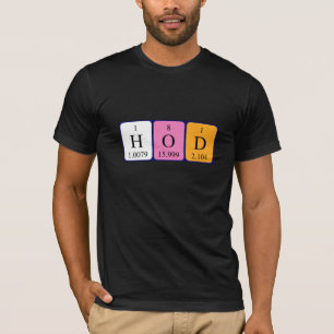 T-shirt Chemise de mot HoD pour table périodique