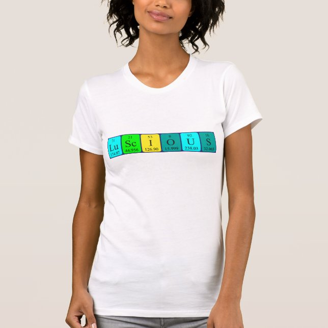 T-shirt Chemise de mot périodique lusicale de table (Devant)