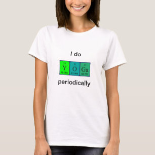 T-shirt Chemise de mot Yoga de table périodique 8