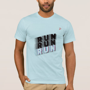 T-shirt Chemise de motivation pour hommes RUN RUN RUN pour