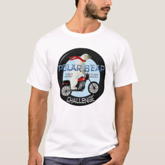 T-shirt Chemise de moto de défi d'ours blanc