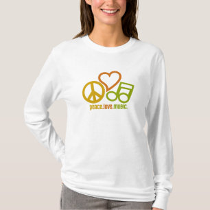 T-shirt Chemise de musique d'amour de paix - choisissez le