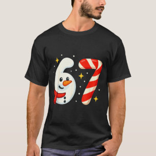 T-shirt Chemise de Noël 6 7 Meme 67 Six Sept Bonhomme de N