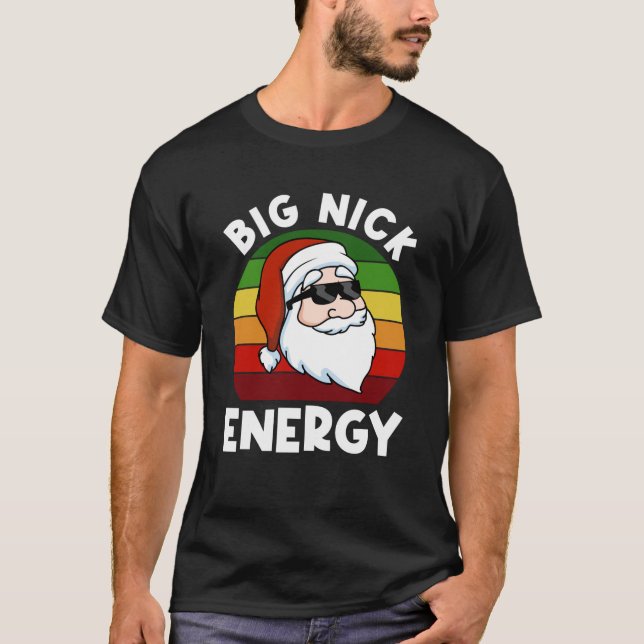 T-shirt Chemise de Noël amusante Père Noël Chemise Big Nic (Devant)
