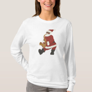 T-shirt Chemise de Noël de Père Noël d'Afro-américain